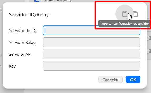 Importar configuración