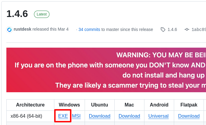 EXE Windows x86-64